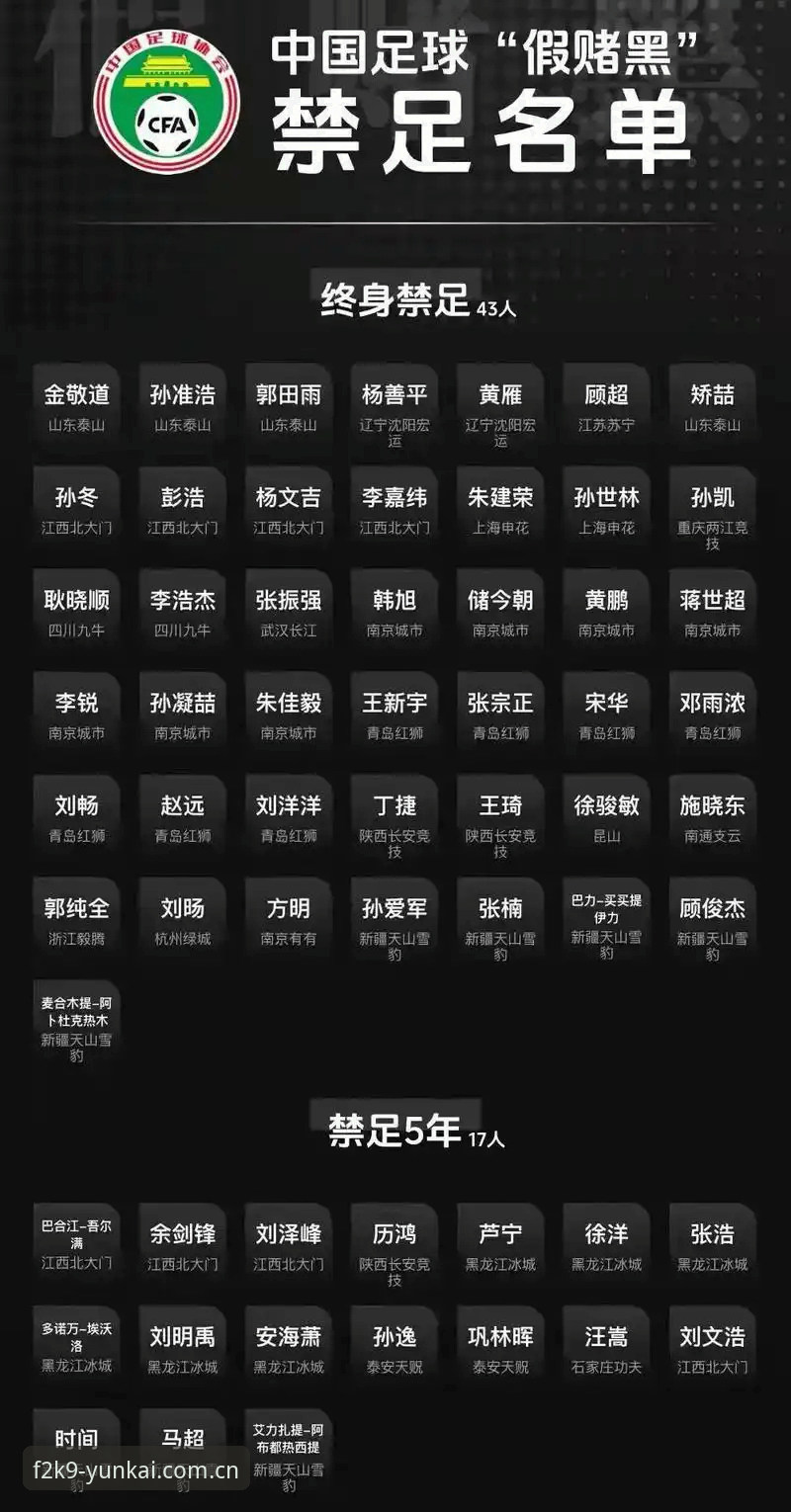 深度揭秘：足协第三批禁足名单背后的体育生态重构